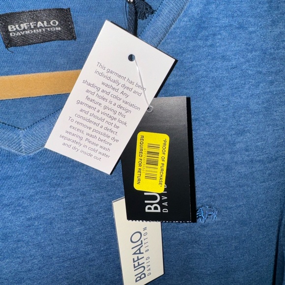 Buffalo David Bitton Men's V-Neck Burnout Tee - Picture 8 of 8